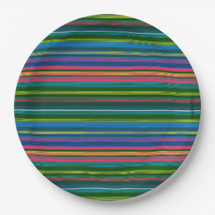 HAMbyWG - Paper Plate - Multi- Color Stripe