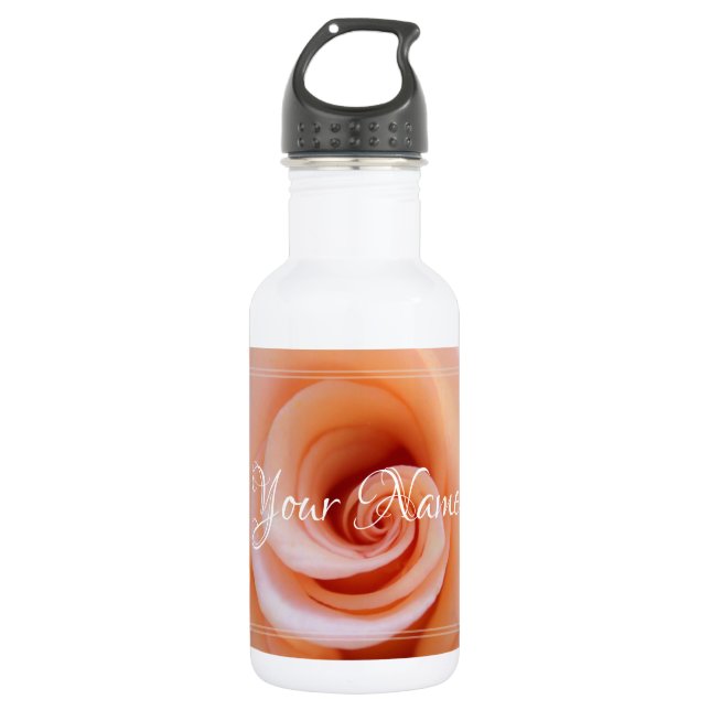 HAMbyWG - Peach Rose Stainless Steel Water Bottle (Front)