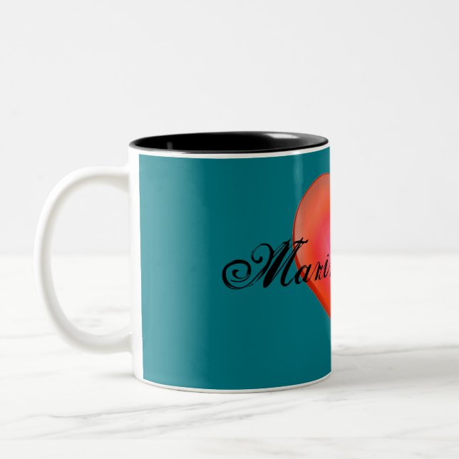 HAMbyWG - Personalizable Mug - Bright Red Heart (Left)