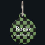 HAMbyWG - Pet Name Tag - Checkers<br><div class="desc">HAMbyWG - Pet Name Tag -  Checkers - You can choose any background color and font style & color!</div>