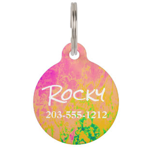 HAMbyWG - Pet Name Tag - Pink Heat