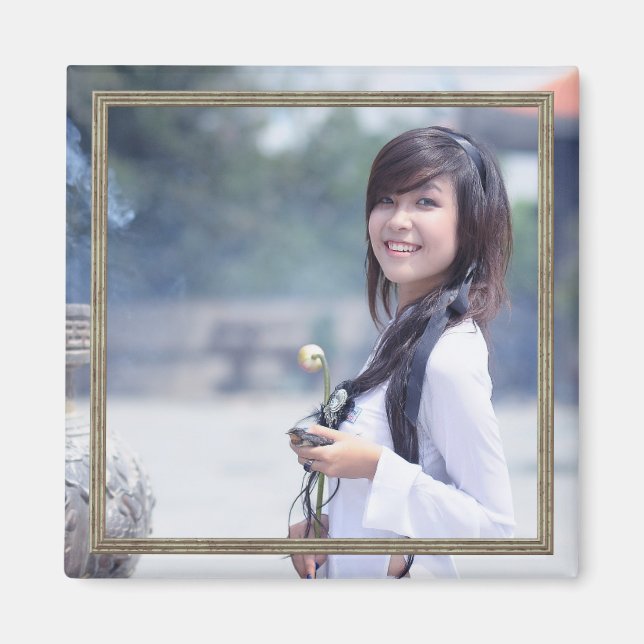 HAMbyWG - Photo Magnet with a silver border (Front)