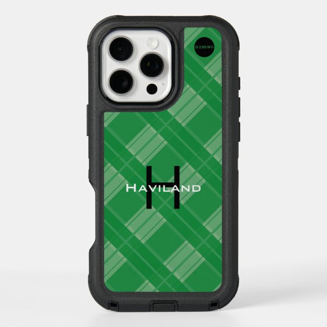 HAMbyWG Plaid Otterbox for iphone 16 Pro Max Case (Back)