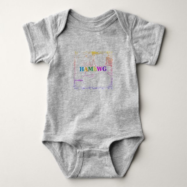 HAMbyWG Rainbow Teddy Bear Outline w Logo T-Shirts (Front)