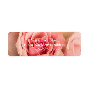 HAMbyWG - Return Address Label - Peach Roses