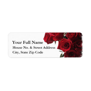 HAMbyWG - Return Address Label - Red Roses