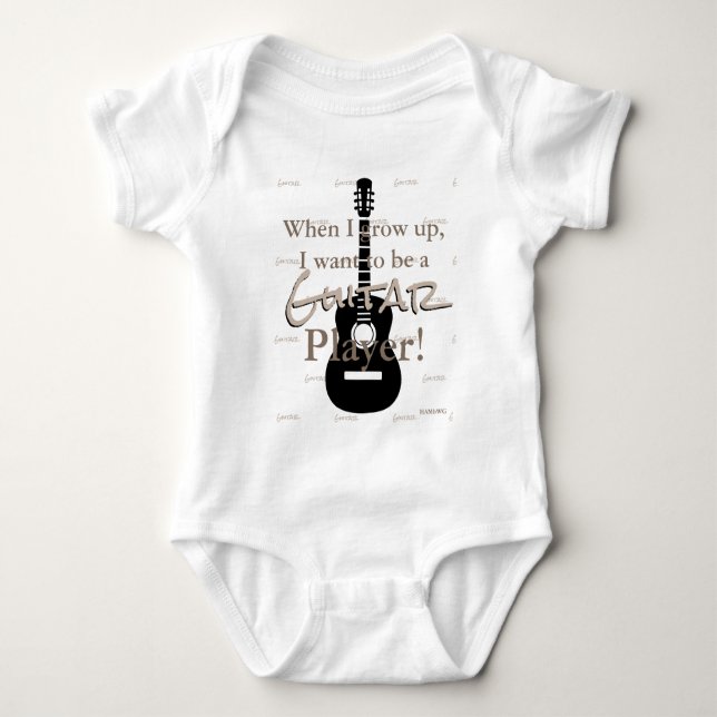HAMbyWG - Romper, T-shirt, Snap T -  Guitar Theme Baby Bodysuit (Front)