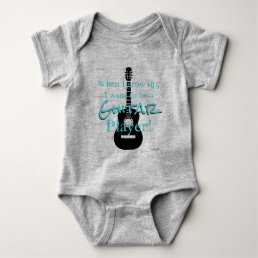 HAMbyWG - Romper, T-shirt, Snap T -  Guitar Theme Baby Bodysuit