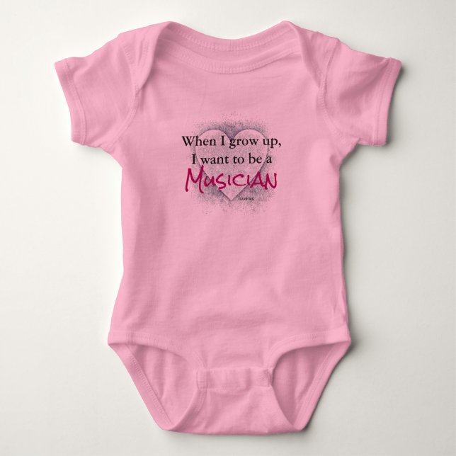 HAMbyWG - Romper, T-shirt, Snap T -  Musician Baby Bodysuit (Front)