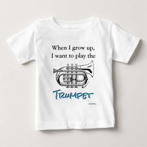HAMbyWG _ Romper T_shirt Snap T _  Trumpet Baby T_Shirt
