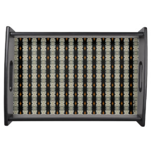 HAMbyWG - Serving Tray - Black/Ivory Scroll Look