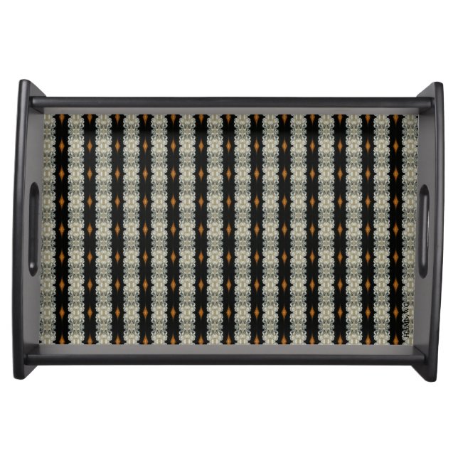 HAMbyWG - Serving Tray - Black/Ivory Scroll Look (Front)