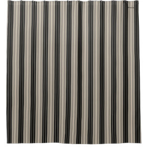 HAMbyWG - Shower Curtain - Beige and Black Stripe