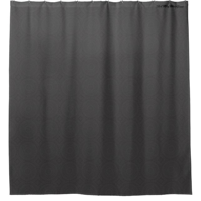 HAMbyWG - Shower Curtain - Charcoal Boho (Front)