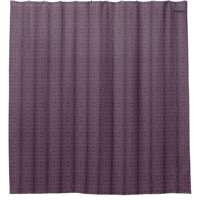 HAMbyWG - Shower Curtain - India Ink Amethyst (Front)