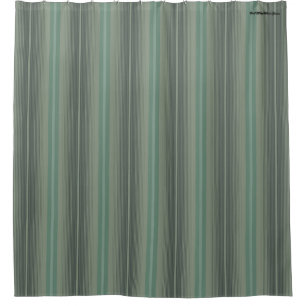 HAMbyWG - Shower Curtain - Sage & Black Stripe