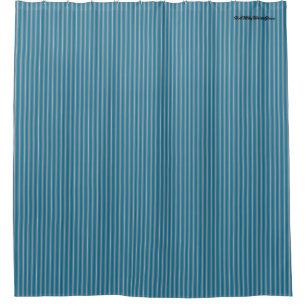 HAMbyWG - Shower Curtain - Stripe Aqua and Gray