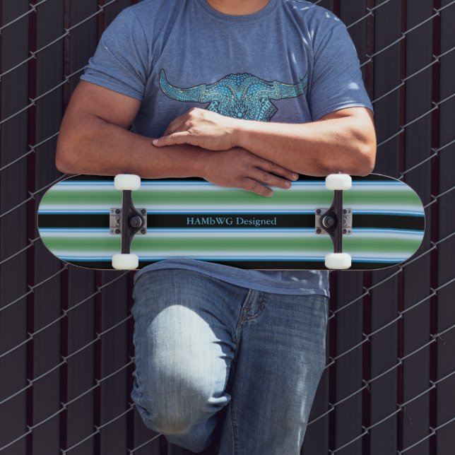 HAMbyWG - Skateboard - Brilliant Blue Green Black Deck (Outdoor 3)
