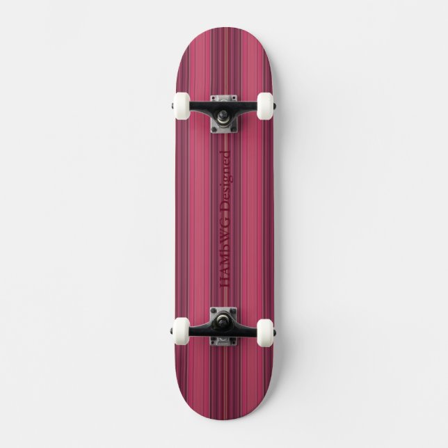 HAMbyWG - Skateboard - Dark Cherry Stripe Deck (Front)