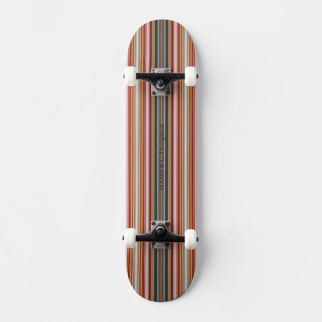 HAMbyWG - Skateboard - Green Opal Red Stripes Deck (Front)