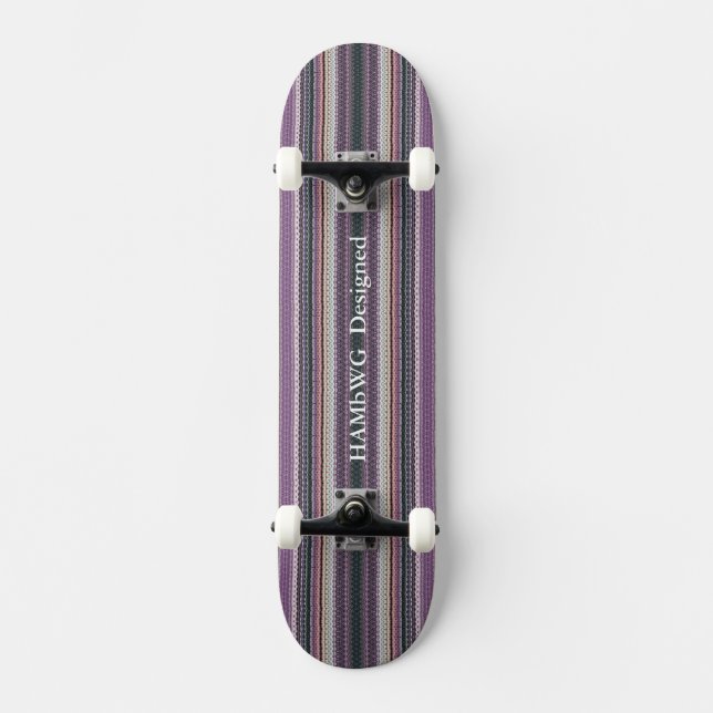 HAMbyWG - Skateboard - Hipster Purple Knit Look Deck (Front)