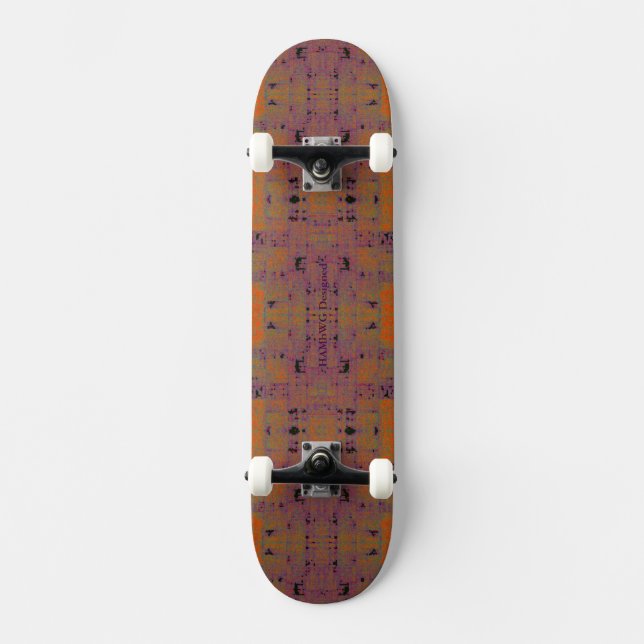 HAMbyWG - Skateboard - Orange Raspberry Distressed Deck (Front)