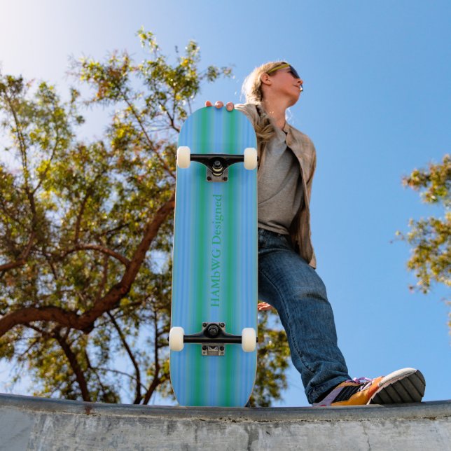HAMbyWG - Skateboard -Sky Blue Green Soft Gradient Deck (Outdoor 1)