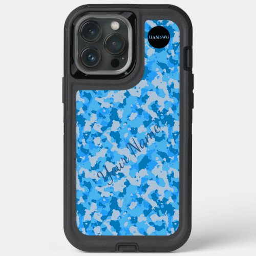 HAMbyWG  _ Sky Blue Camouflage iPhone 13 Pro Max Case