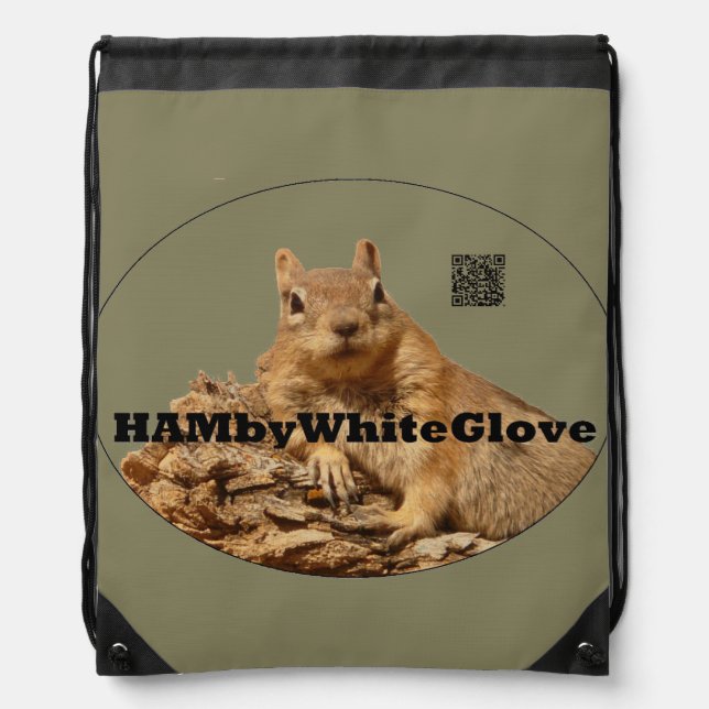 HAMbyWG - Squirrel Drawstring Backpack - Any Color (Front)