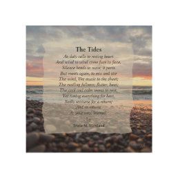 HAMbyWG - The Tides Poem - Wooden Plaque Wood Wall Art