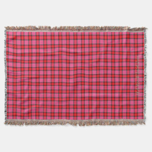 HAMbyWG - Throw Blanket - Pink/Red Plaid