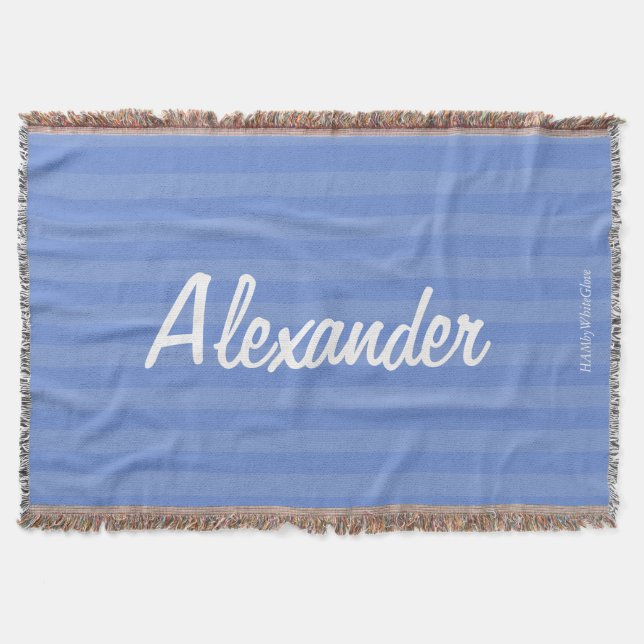 HAMbyWG - Throw Blanket -Two/Tone Any Color w Name (Front)