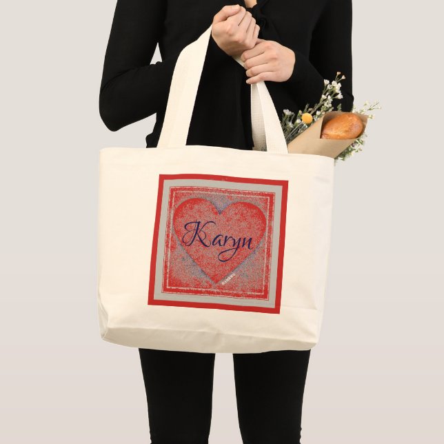HAMbyWG - Tote Bag - Customizable Heart w Name (Front (Product))