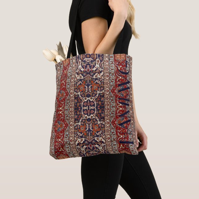 HAMbyWG - Tote Bag  - Persian Red, Blue, Beige (Close Up)