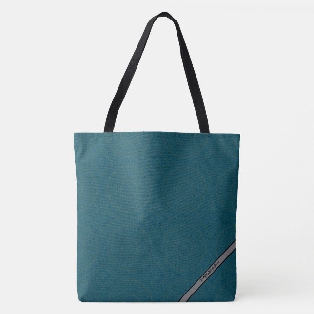 HAMbyWG - Tote Bags - Boho Ink Teal& Gray (Front)