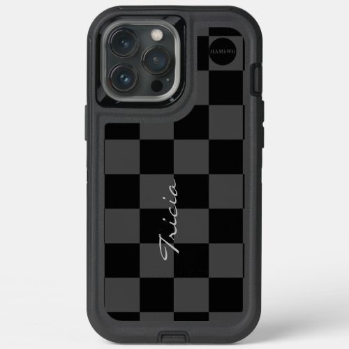 HAMbyWG  _ Two tone Checkers iPhone 13 Pro Max Case