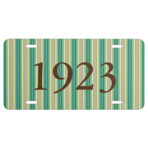 HAMbyWG - Vanity License Plate -Green/Ivory Stripe