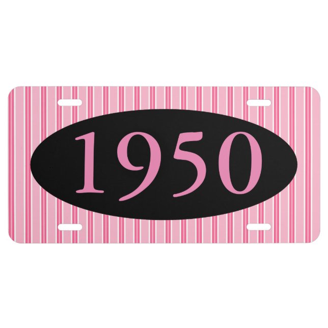 HAMbyWG - Vanity License Plate - Pink Stripe (Front)