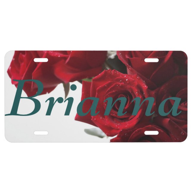 HAMbyWG - Vanity License Plate - Roses (Front)