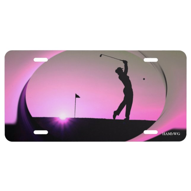HAMbyWG - Vanity License Plate - Woman Golfer (Front)