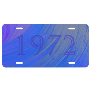 HAMbyWG Vanity Name License Plate - Blue Swirl