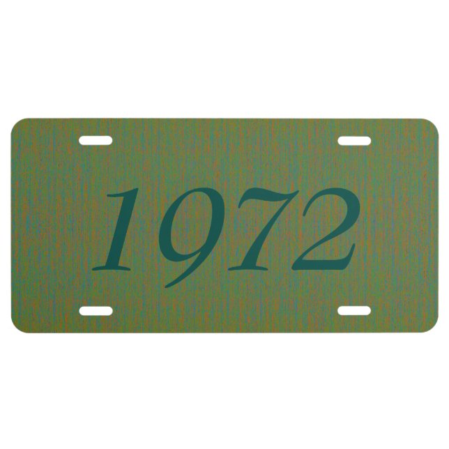 HAMbyWG Vanity Name License Plate - Olive Mix (Front)