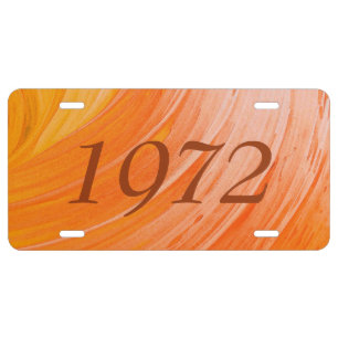 HAMbyWG Vanity Name License Plate - Orange Swirl