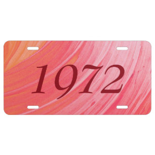 HAMbyWG Vanity Name License Plate Pink Grapefruit