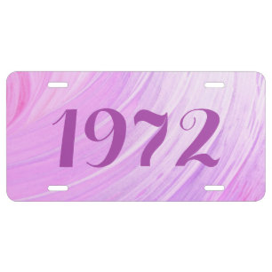 HAMbyWG Vanity Name License Plate - Pink Swirl