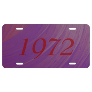 HAMbyWG Vanity Name License Plate - Purple Swirl