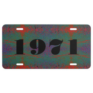 HAMbyWG Vanity Name License Plate -Red Green Viole