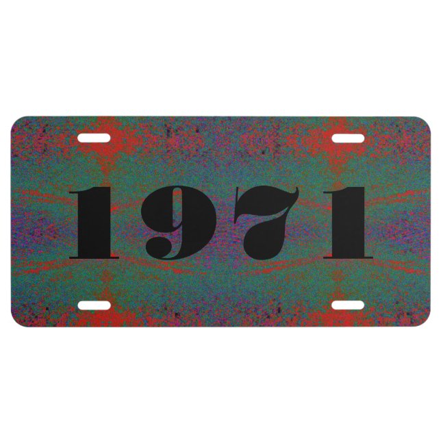 HAMbyWG Vanity Name License Plate -Red Green Viole (Front)