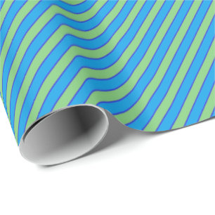 HAMbyWG Wrapping Paper - Comic Blue/Green Stripe