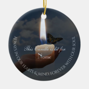 HAMbyWhiteGlove Candle Butterfly Tribute Ornament